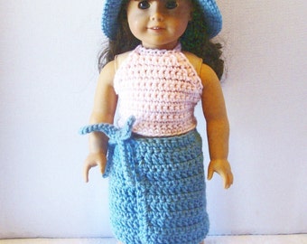 158 PDF for 18in Doll Clothes 4piece outfit crochet pattern