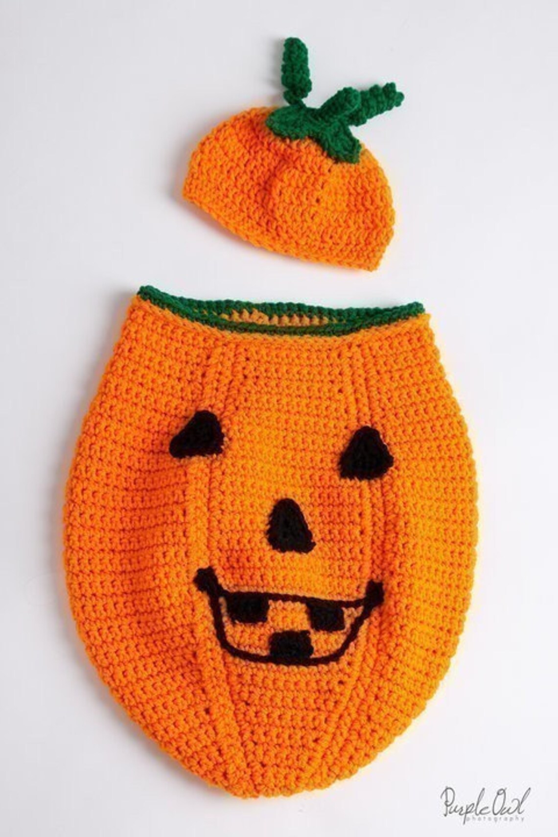 Pumpkin Cocoon and Hat Set to Crochet Pattern PDF 445 Etsy