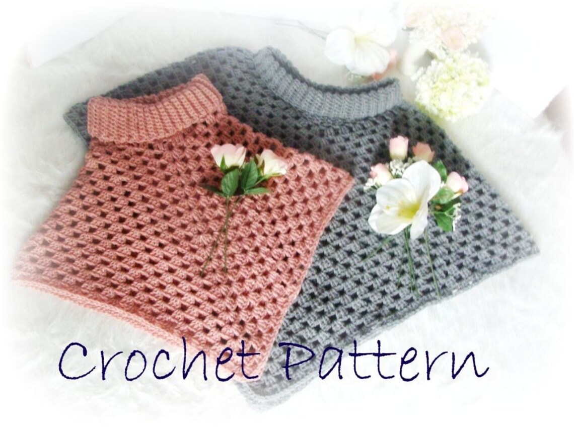 Mommy and Me Poncho Set Crochet Pattern PDF 490 Etsy