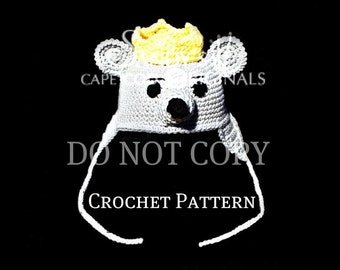 Mouse King Hat crochet pattern PDF 555 inspired by the nutcracker ballet