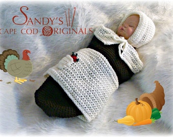 Pilgrim Baby Girl Cocoon and Bonnet Crochet Pattern pdf 629