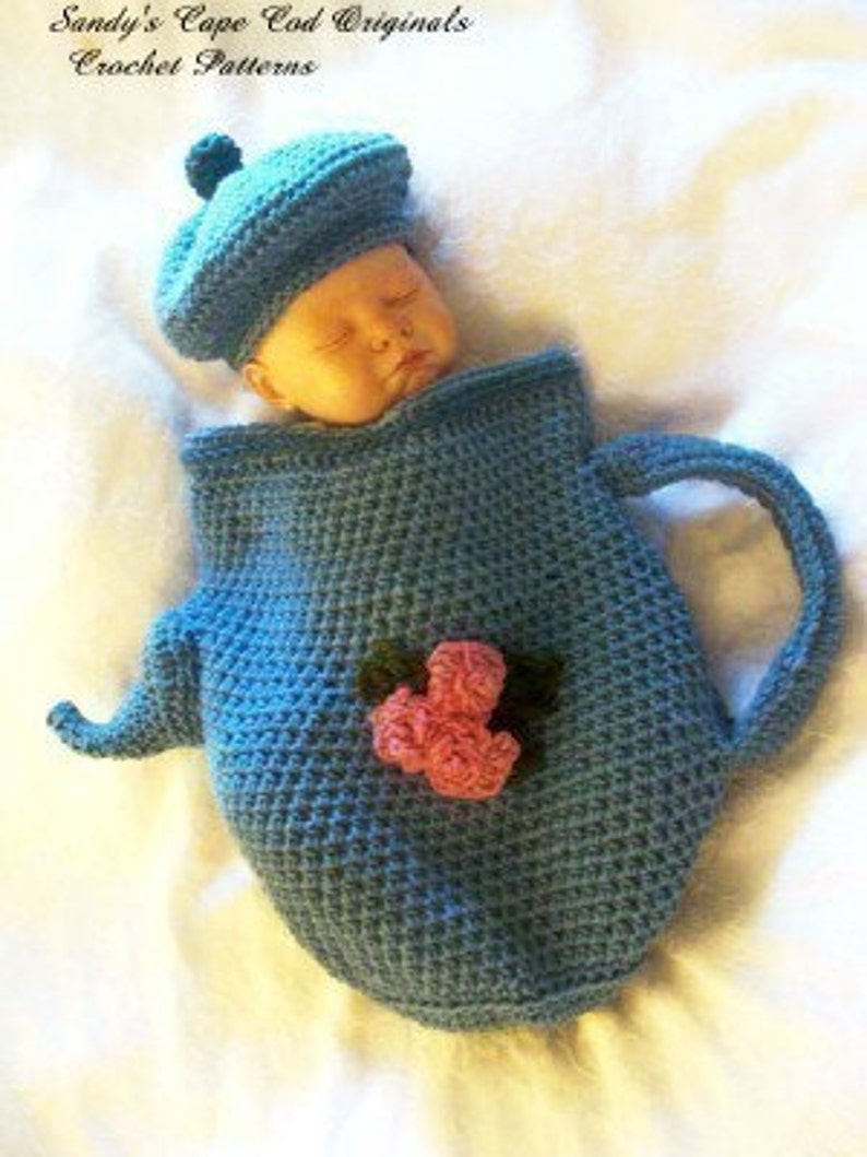 I Am a Little Teapot Cocoon and Hat Crochet Pattern PDF 241 Etsy