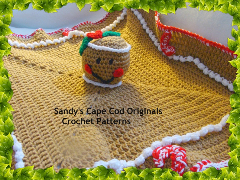 Gingerbread Crochet Lovie Blankie Crochet Pattern pdf689 image 2
