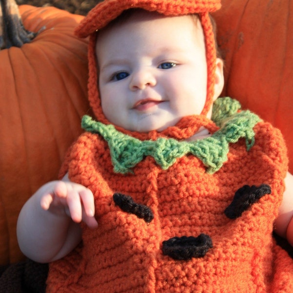 Baby Pumpkin Costume Crochet Pattern pdf 474