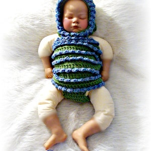 Hydrangea Bonnet and Body Suit Photo Prop Set Crochet Pattern PDF 611 image 2