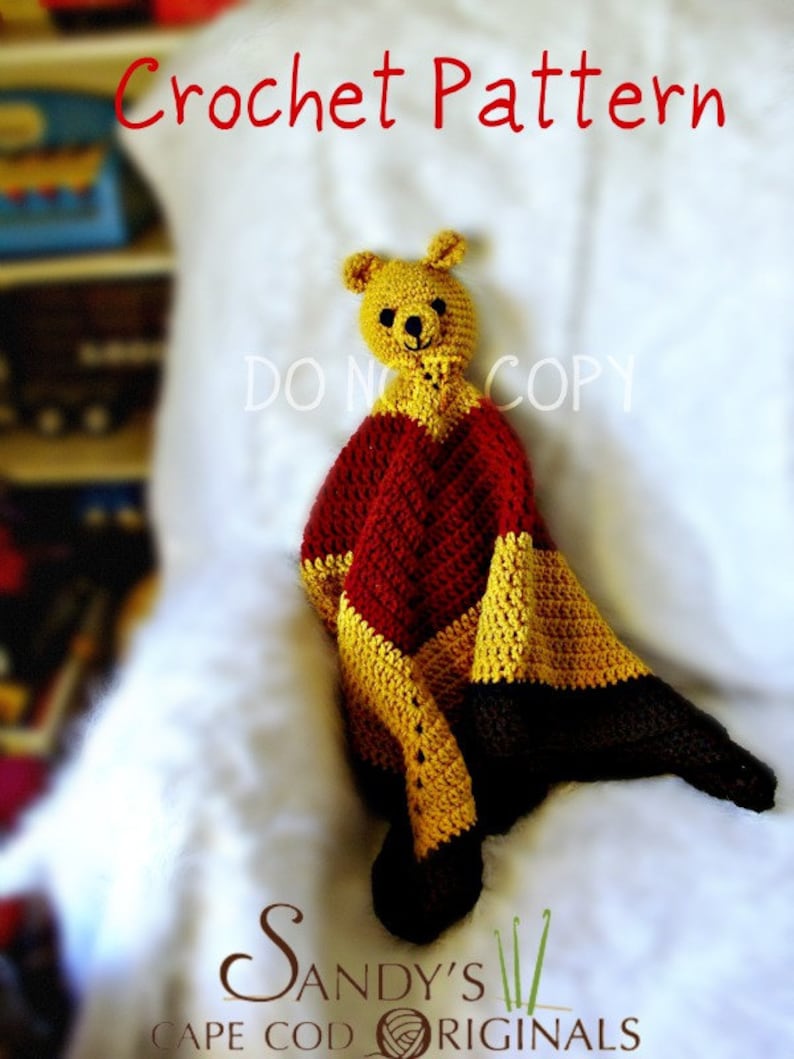 Bear Toy Blankie Crochet Pattern PDF 574 image 3