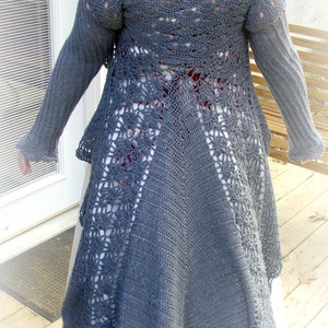 Plus Sizes Elegant Long Sweater Crochet Pattern pdf 745 image 1