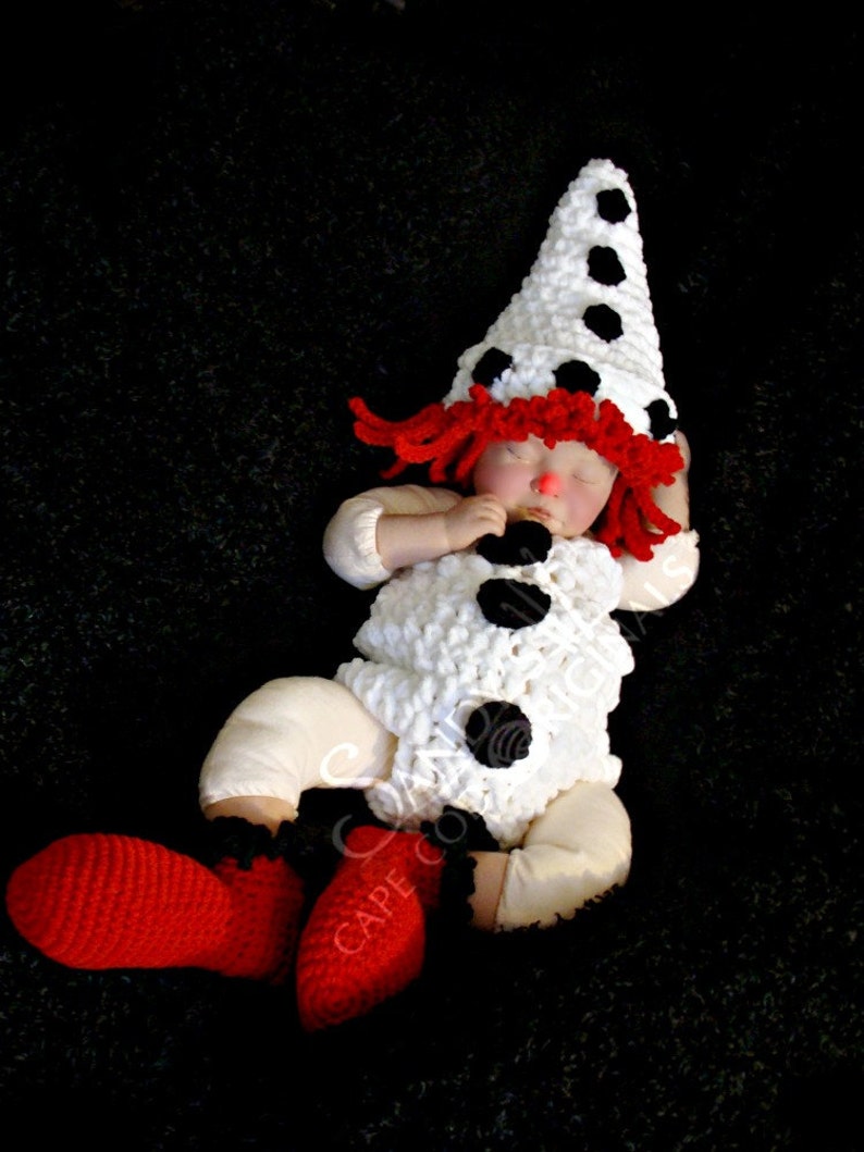 Clown Crochet Pattern pdf 623 Photo Prop image 2