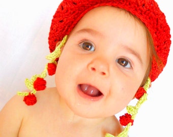 Lace and Roses Beanies from Infants to Adults Sizes Crochet Pattern PDF 334  Great for Photo Props