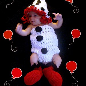 Clown Crochet Pattern pdf 623 Photo Prop image 1