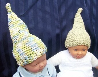 PDF 141 Organic Pixie Gnome Hat for Boys and Girls Crochet Pattern