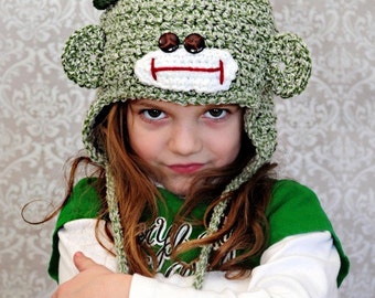 Leprechaun Sock Monkey Hats Crochet Pattern for Infants to Adults PDF 538