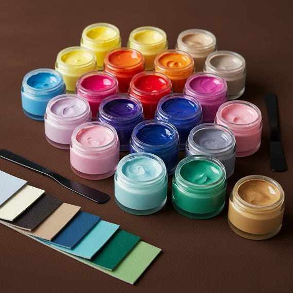 Chocolate, colors- Leather Repair Dye Cream Paint | MAVI STEP Smooth Color Restorer & Handmade Conditioner for Shoes-Furniture-Accessories