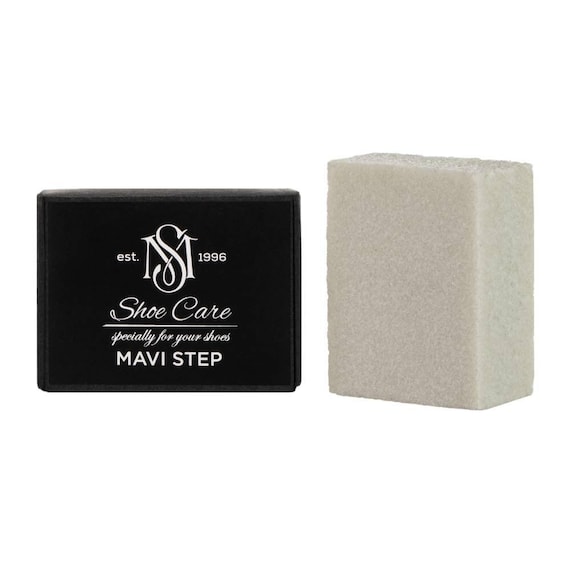 Suede and nubuck abrasive eraser for cleaning and restoring - mavi step block