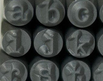 Typewriter Font 3mm Lowercase Metal Alphabet Letter Stamps - For jewelry stamping
