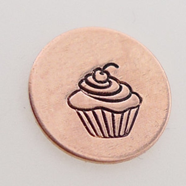 5mm Cupcake Metal Design Stamp - Metal Jewelry Stamping Tool The Urban Beader