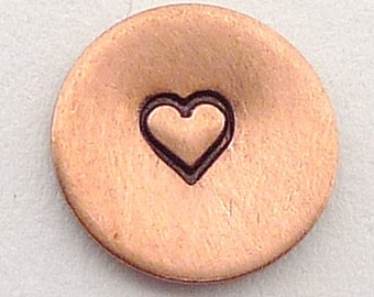 Heart Metal Design Stamp 2.5mm for Hand Stamping Jewelry  - The Urban Beader