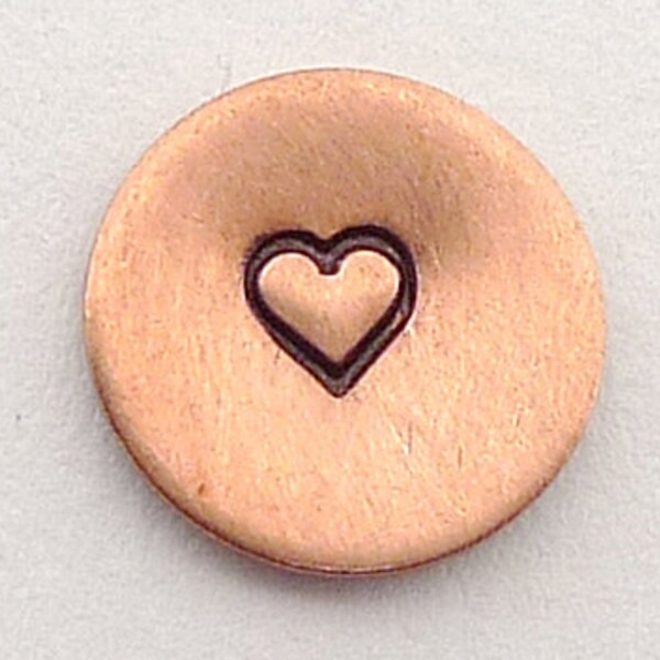 Heart Metal Design Stamp 2.5mm for Hand Stamping Jewelry  - The Urban Beader