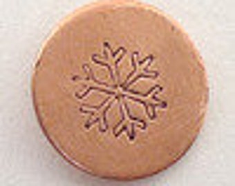 Snowflake Metal Design Stamp 5mm - Metal Jewelry Stamping Tool