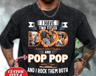 Personalized Fathers Day Shirt With Kids Photo, Custom Dad Vintage Photo Shirt, Funny Dad Shirt, Unique Father's Day Shirt Gift, Daddy Gift