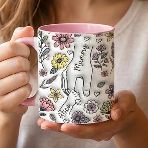 Personalized Mom Mug with Kids Names, Custom Mama Mug, Mother’s Day Gift from Kids, Ceramic Coffee Cup