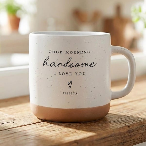 Personalized Mug from Girlfriend Wife,Custom Gifts for Husband, Unique Present Morning Coffee Cup, Boyfriend Funny Gift for Him