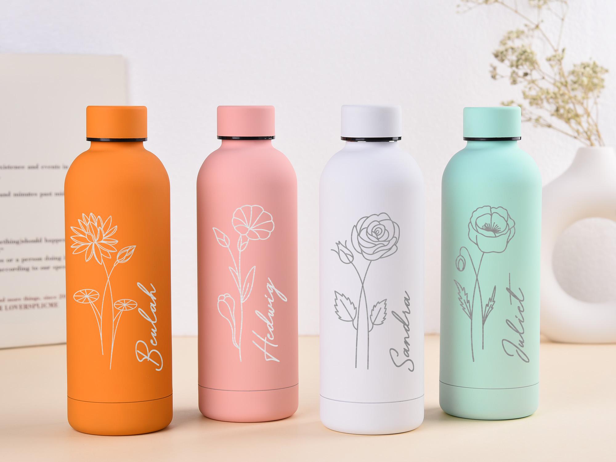 Personalized Water Bottle, Metal Tumbler, Bridesmaid Gift, Bridesmaid Bottle Cup with Lid, Stainless Steel Bottle for Gym,  Wedding Tumbler