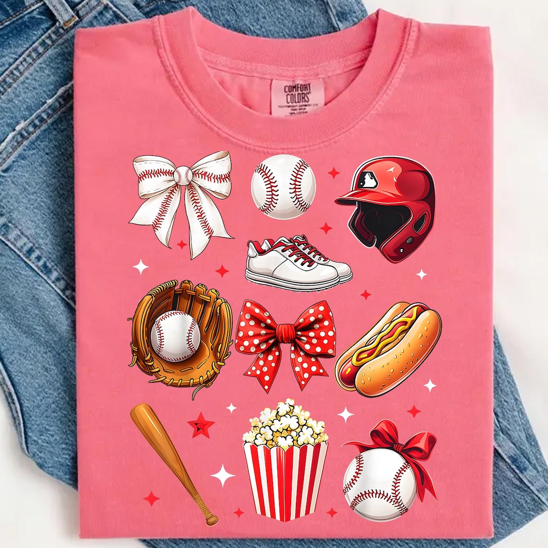 Baseball Clipart Bundle PNG - Cute Baseball Bow PNG - Sports PNG for ...