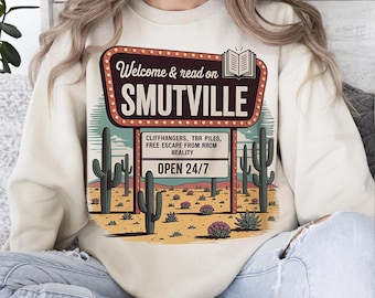Smutville Desert Retro Sign PNG, Spicy Romance Reader (Digital Download)