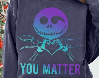 You Matter PNG, Inspirational Skeleton Sublimation Design, Mental Health Awareness Digital Download, Positive Affirmation Gothic Clipart