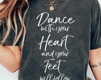 Cita inspiradora de ballet PNG: Baila con el corazón (Descarga digital)