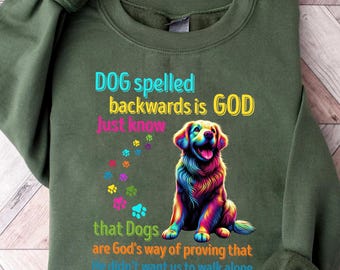 犬を逆から読むと神になる PNG デザイン (デジタルダウンロード)