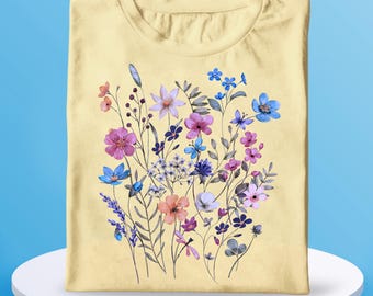 Watercolor Wildflower Bouquet PNG: Floral Clipart (Digital Download)