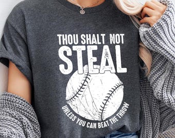 Funny Softball Stealing Bases Design: Sports Humor Clipart (Digital Download)