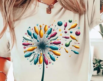 Bowling Dandelion PNG: Pins & Balls Art (Digital Download)
