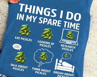 Funny Pickle Lover PNG: Spare Time Clipart (Digital Download)