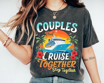 Couples Cruise PNG: Tropical Beach Vacation Design (Digital Download)
