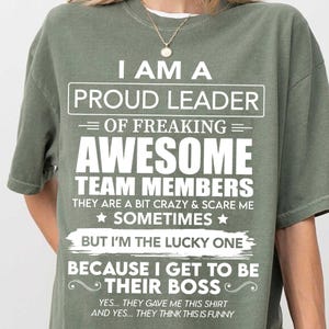 Funny Team Leader PNG - Proud Leader with Awesome Team Members - Digital Sublimation Download for Boss Appreciation Shirts, Office Gifts