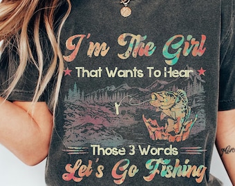 Fishing Girl PNG: Vintage Bass Clipart (Digital Download)