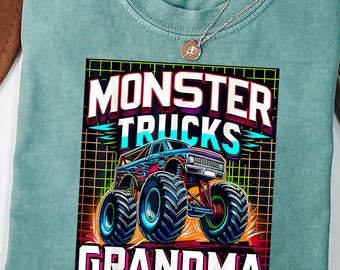 Monstertrucks - Oma PNG - Auffälliges Buntes Design (Digitaler Download)