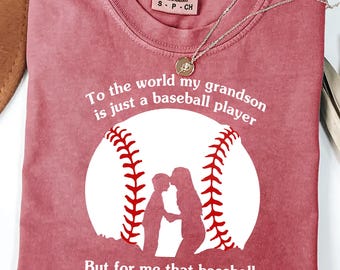 Disegno PNG per nipote di baseball - Clipart regalo sentimentale per nonni - File di sublimazione per l'amore della famiglia del giocatore di baseball
