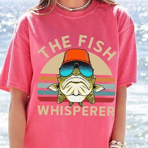 The Fish Whisperer PNG - Retro Sunset Fishing Design - Funny Fisherman Sublimation File - Digital Download for DIY Shirts, Mugs, and Gifts