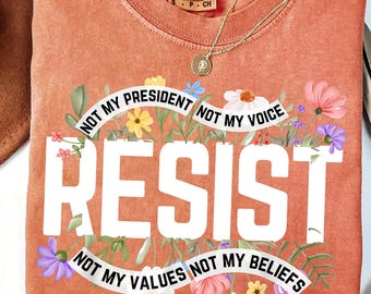 Resist PNG: Floral Feminist Protest Art (Digital Download)