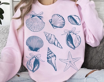 Seashell PNG Bundle, Nautical Starfish, Summer Beach Design (Digital Download)