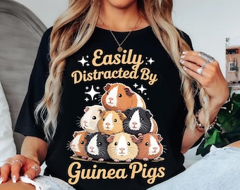 Easily Distracted by Guinea Pigs PNG – Pet Lover Design (Digital Download)