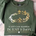 A Lot Can Happen in Just 3 Days Crown of Thorns and Glory Design | Inspirational Christian PNG for Apparel, Crafts, and Gifts product logo