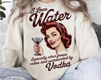 Imagem PNG de vodka retrô | Design divertido de coquetel (Download digital)
