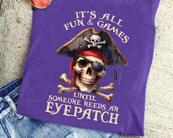 Funny Pirate Skull PNG: Eyepatch Quote Sublimation (Digital Download)