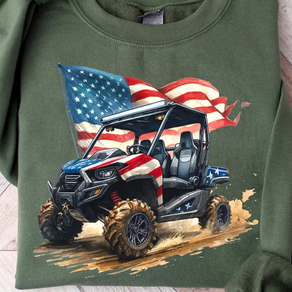 American Flag UTV PNG: Patriotic Off-Road Vehicle Art (Digital Download)