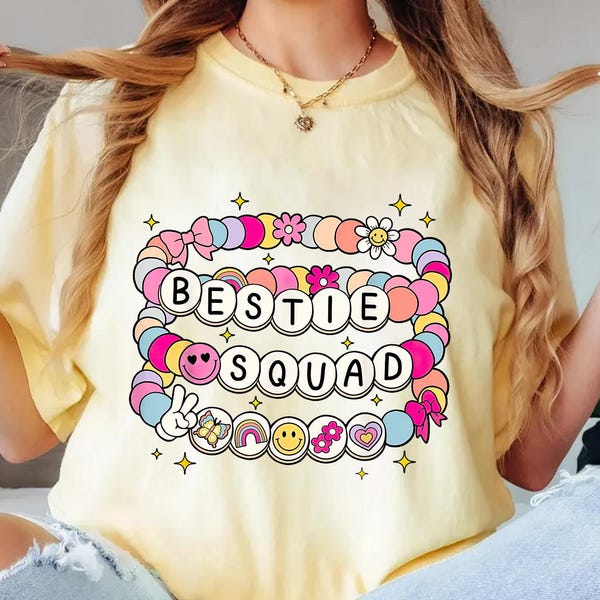 Bestie Squad PNG - Kawaii Freundschaft Shirt Design (Digitaler Download)